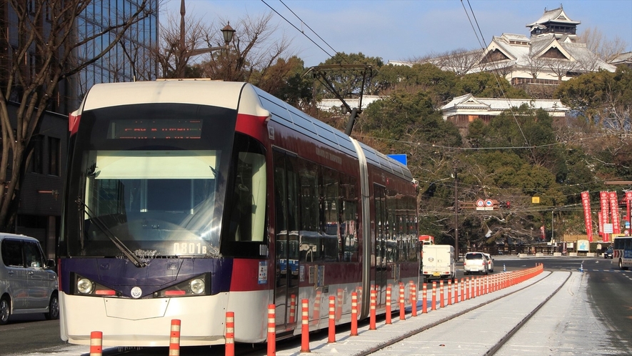 【熊本市電】JR熊本駅・熊本城・アーケード街・水前寺公園など熊本の主要スポットを結ぶ路面電車