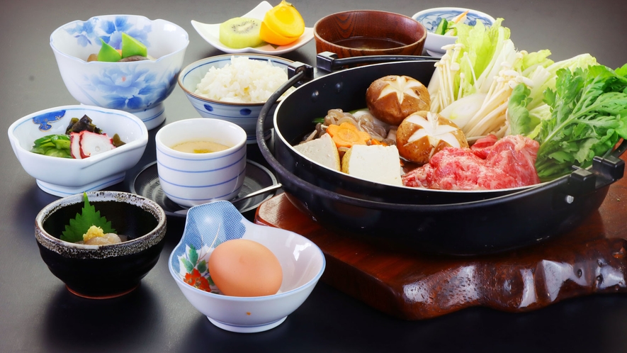 【夕食】すき焼きプラン一例