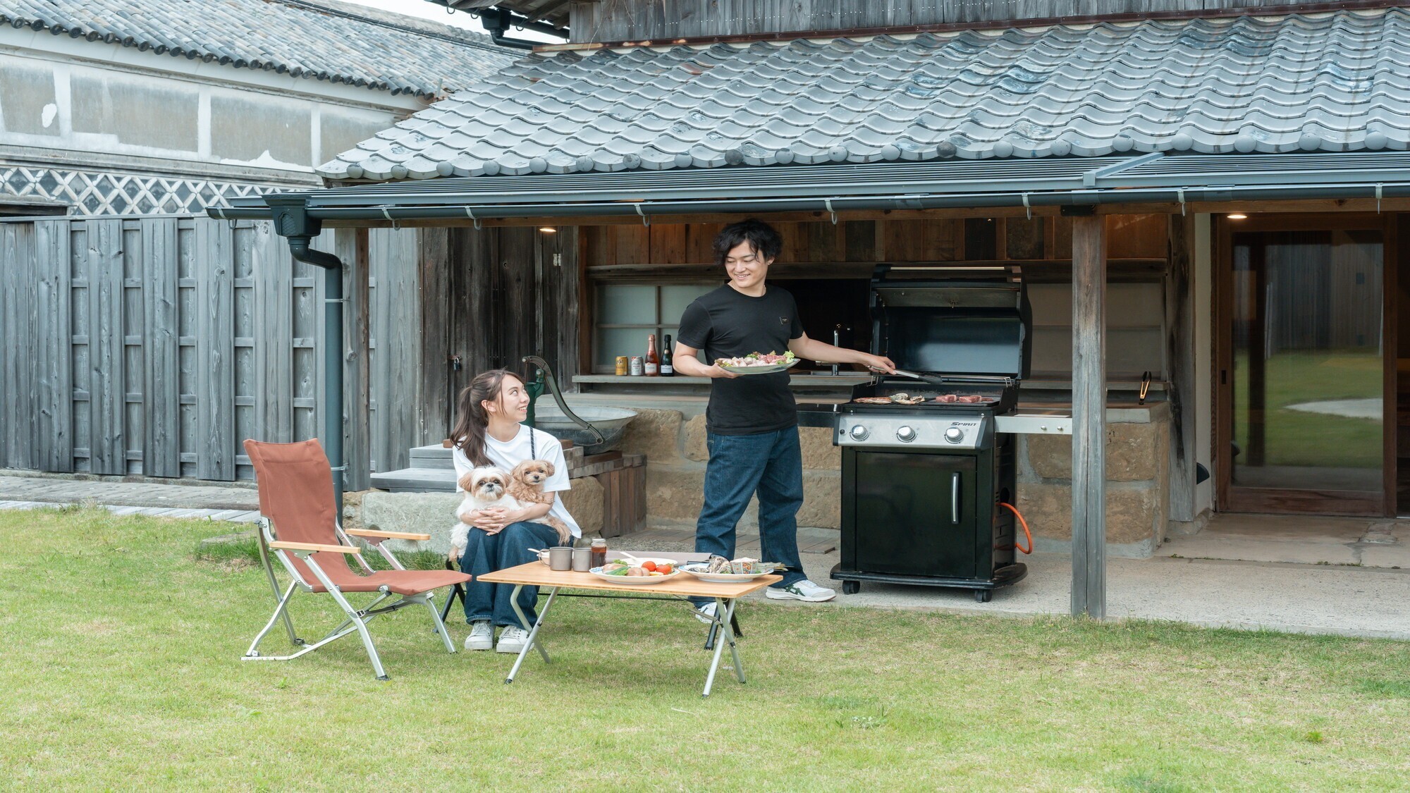 矢源501｜夕飯はペットと一緒にBBQを