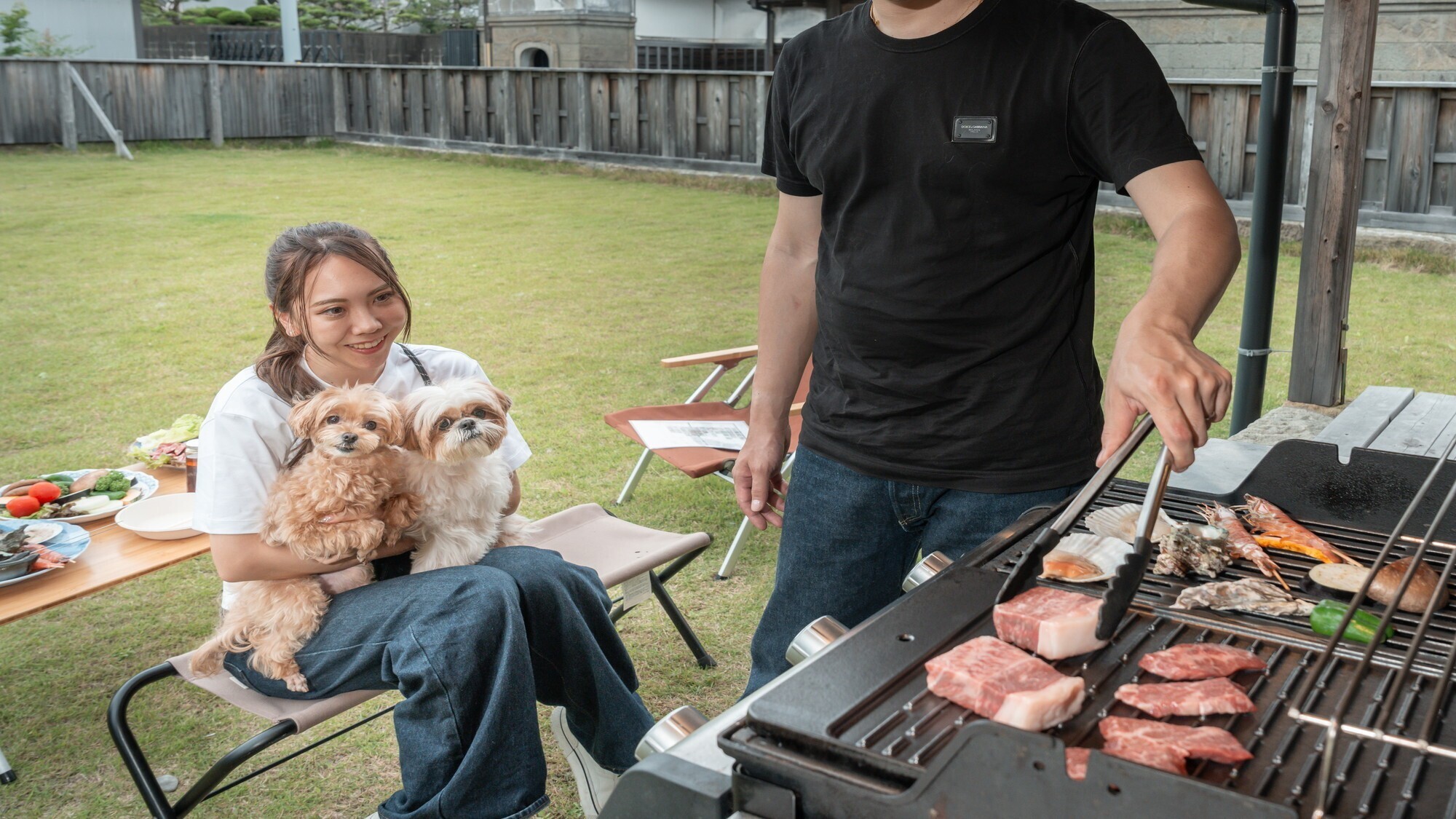 矢源501｜夕飯はペットと一緒にBBQを