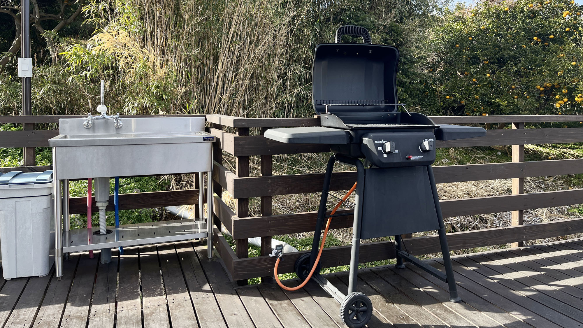 客室◆グランピングSORAの専用BBQスペース付き*