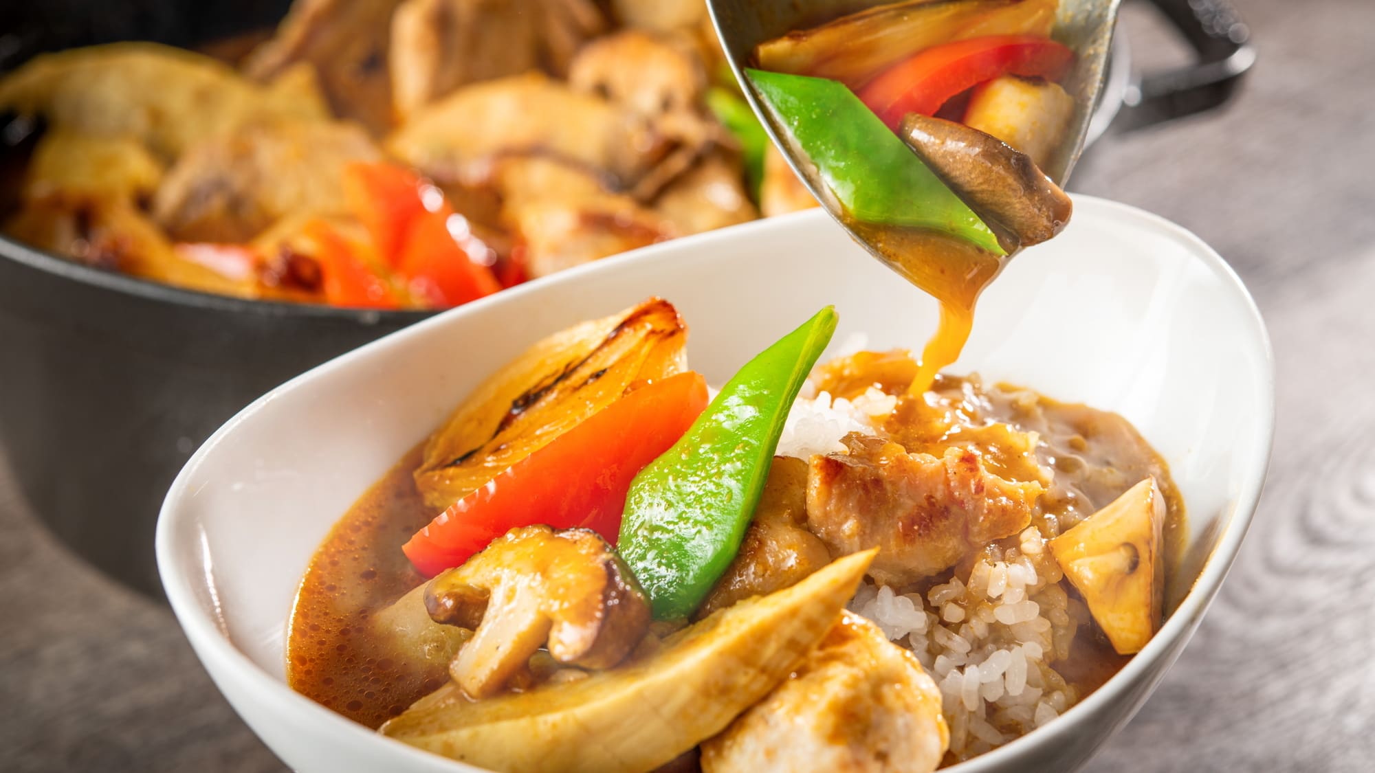 ディナービュッフェ：春メニュー 狩人風スープカレー