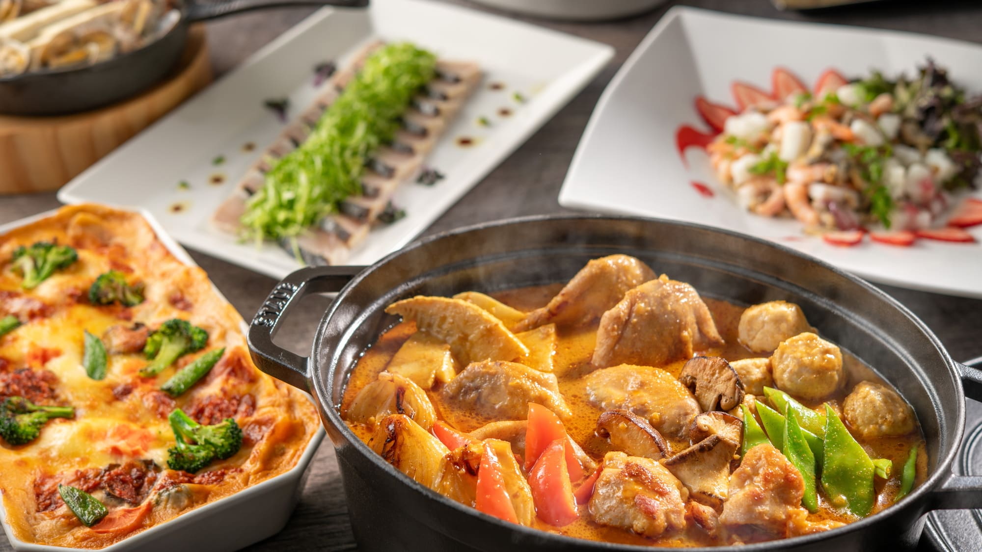 ディナービュッフェ：春メニュー  集合（イメージ）