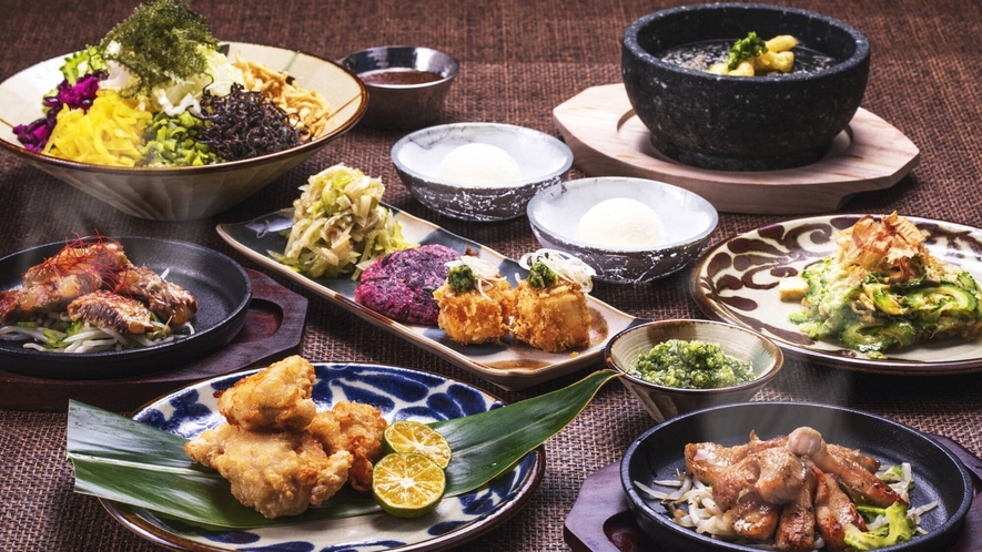 ■沖縄炭火料理店「うむさんの庭」宴会プラン 4500円コース