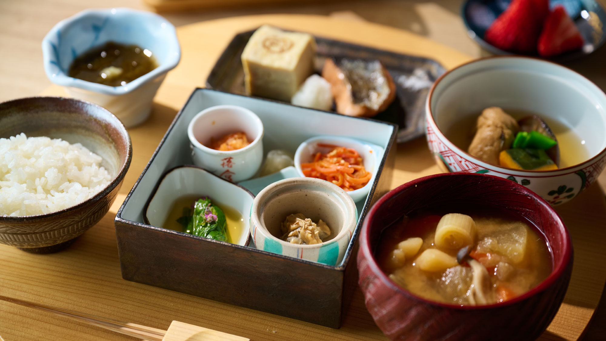 【朝食】 新鮮な食材のそのままの旨味をいただく