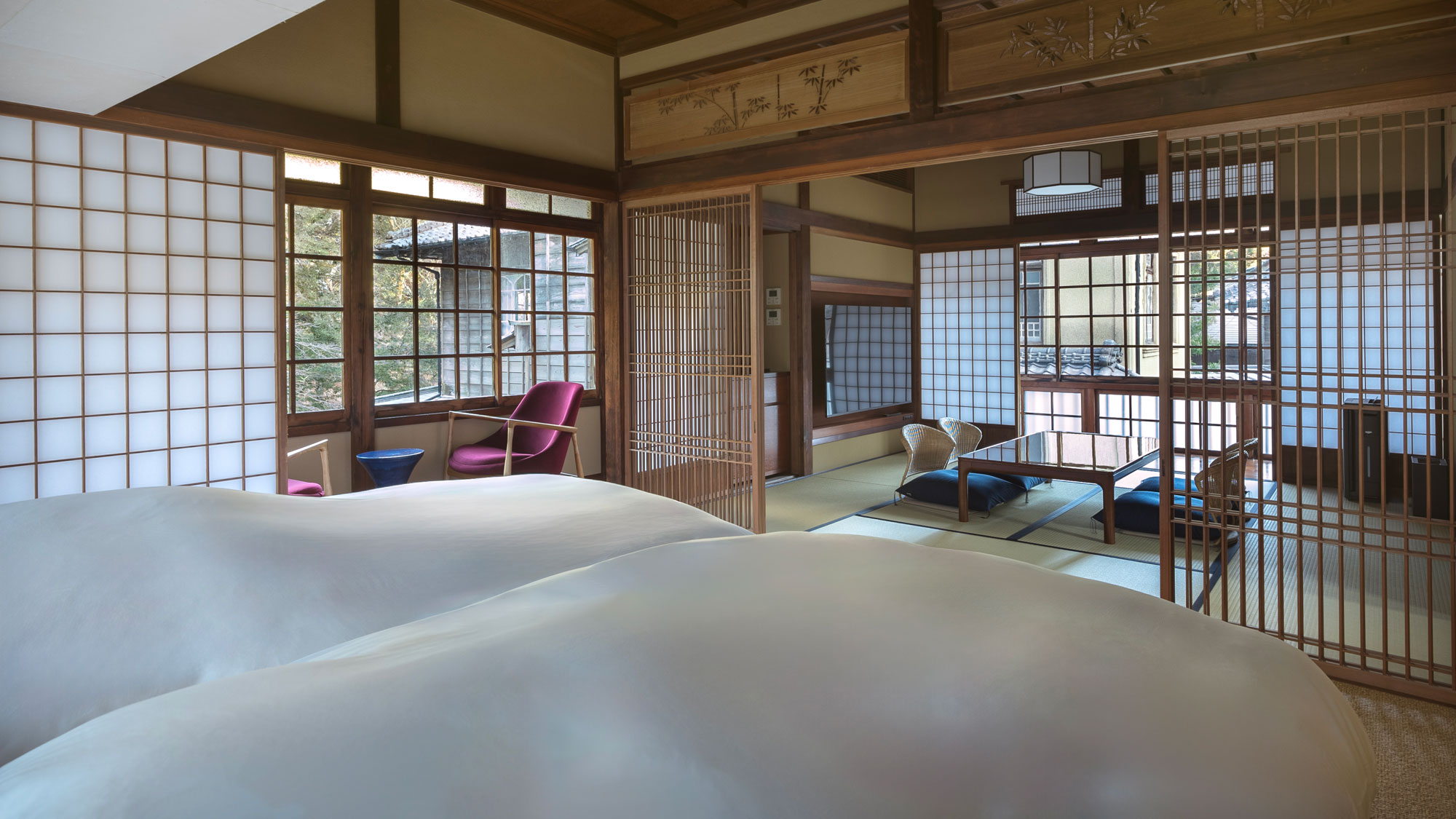 【石楠花】寝室はすべて独立の居間付き