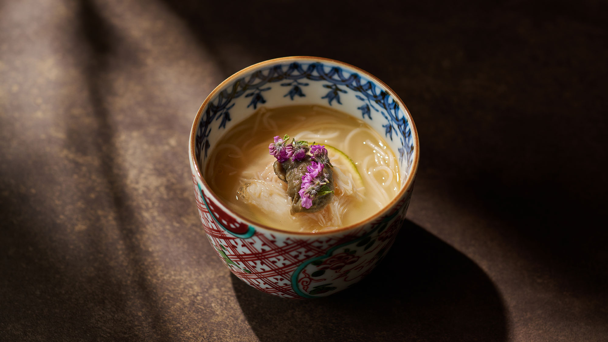 【冬の献立一例】蟹 にゅう麵 酢橘
