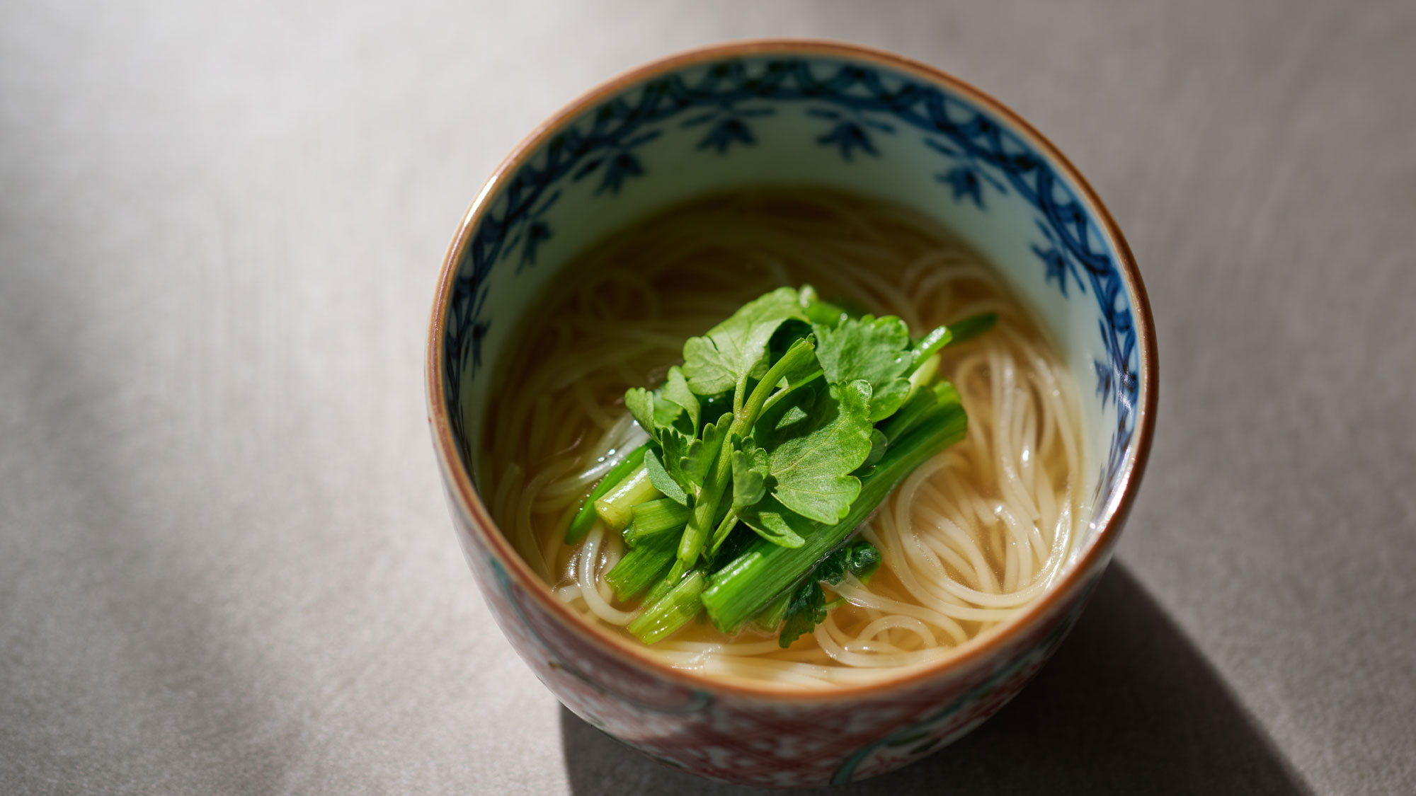 【春の献立一例】芹 酢橘 にゅう麵