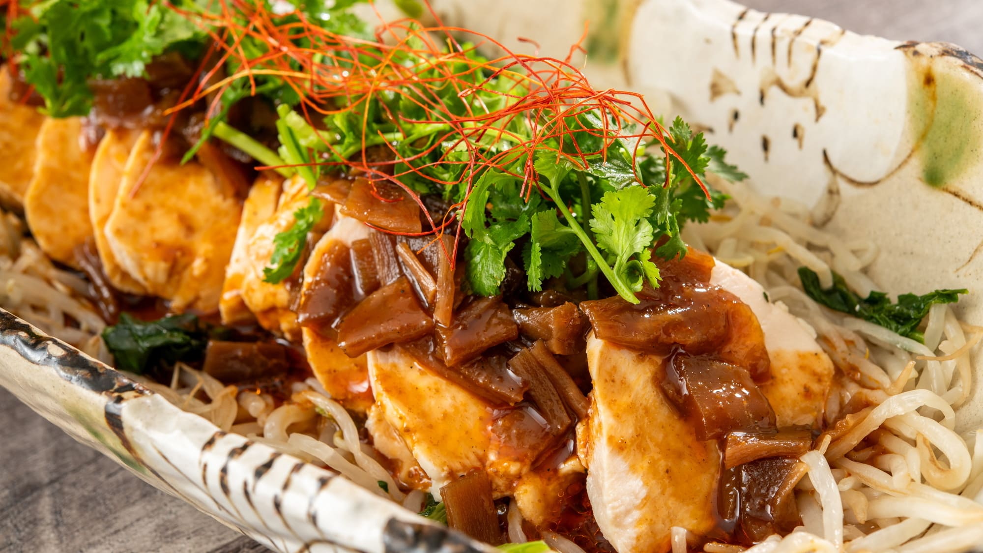 【夕食ビュッフェ】3/20～春メニュー 栃木産かんぴょうと蒸し鶏の中華風ピリ辛ソース