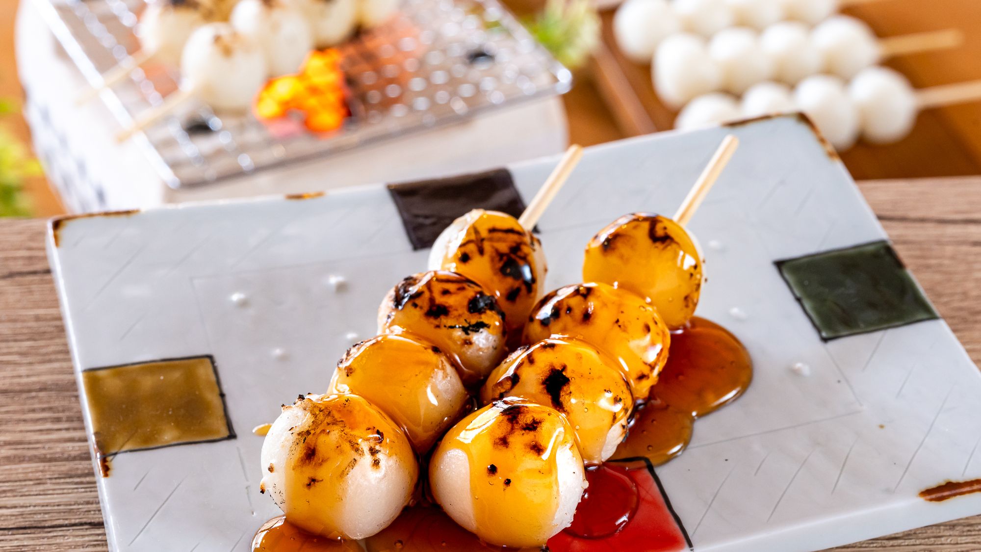 【ゆうふり那須高雄温泉ロッジ 新名物！】焼きみたらし団子 ～セルフ～