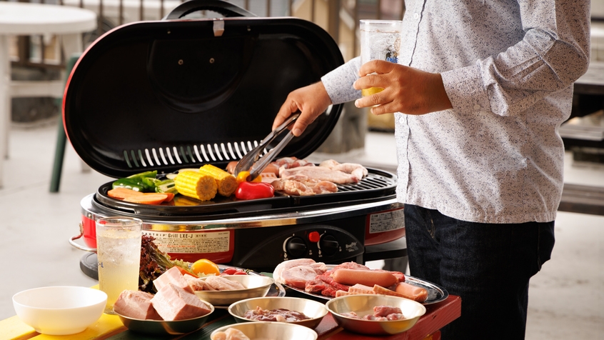 【夕食BBQコース】1泊2食付｜県産のローズポークと地域のお野菜を使用したBBQ＆ワンドリンク付き