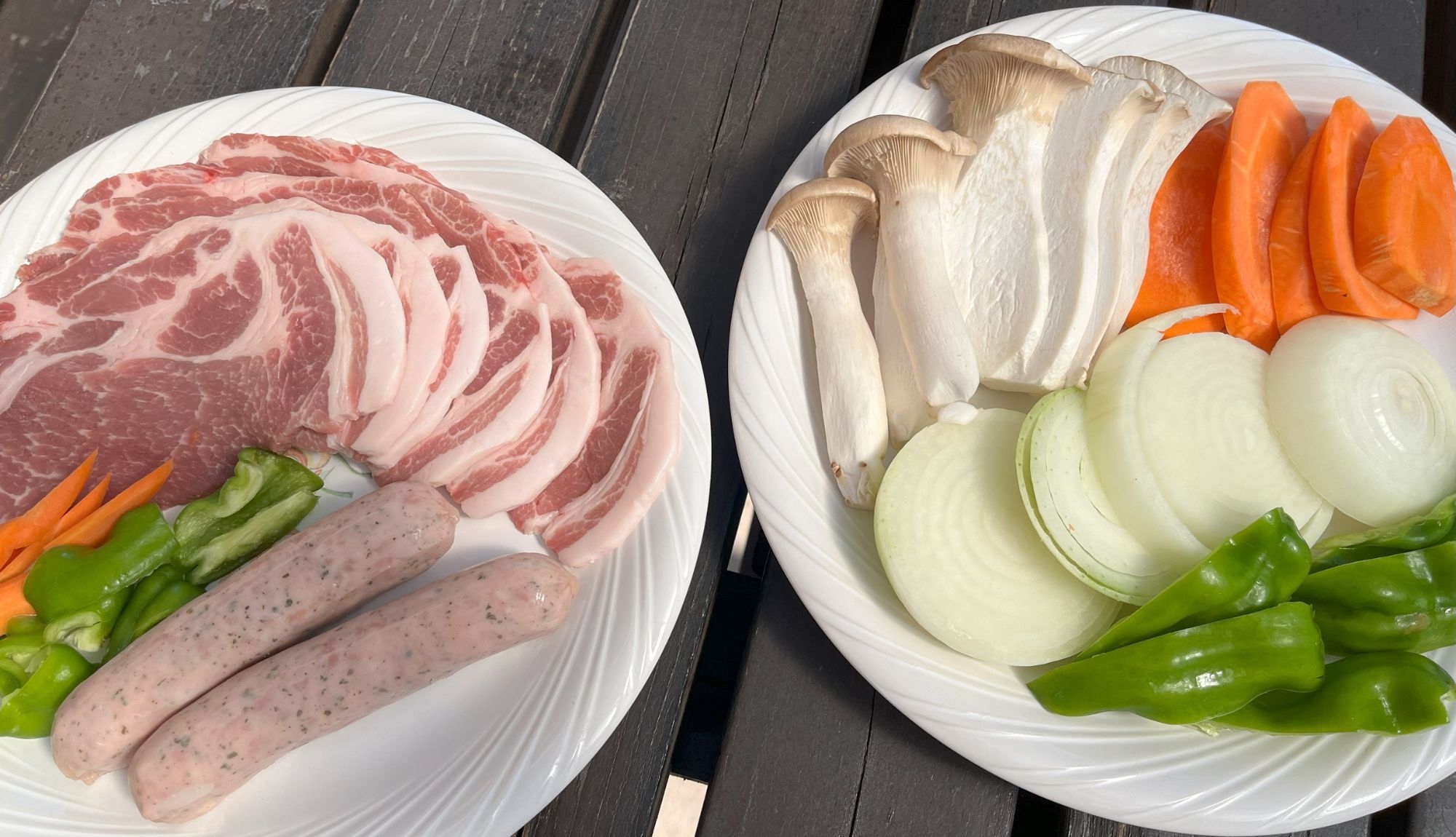 【1泊2食付き・夕食BBQコース】県産のローズポークと地域のお野菜を使用したBBQ＆ワンドリンク付き