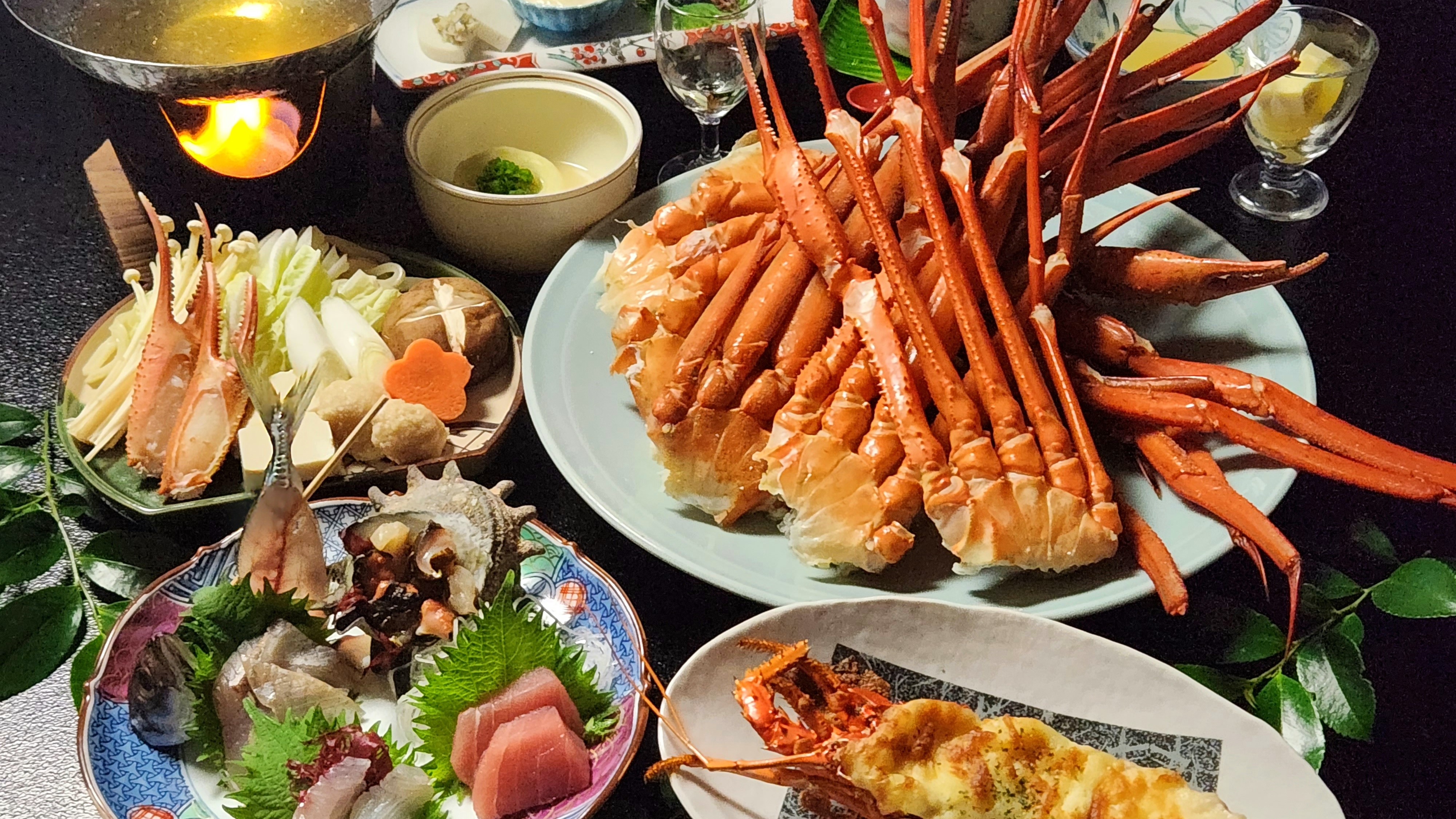 THE RETREATMENT 湯河原のカニ食べ放題プランのお膳