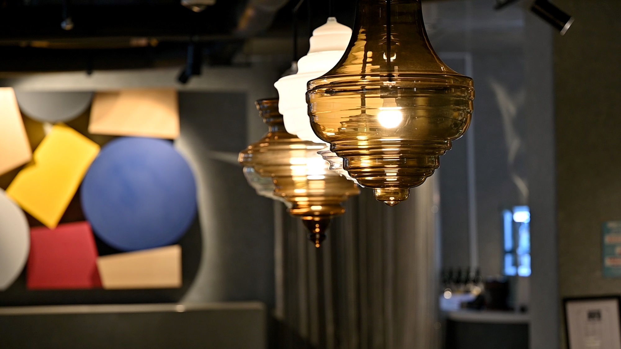 ボヘミアンガラス製の照明