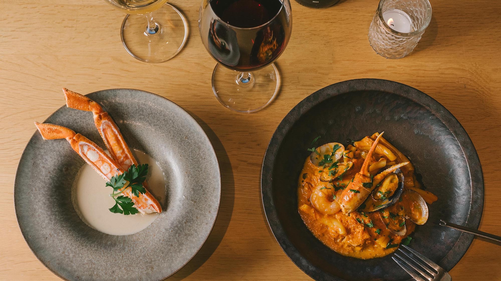 【さき楽45｜冬季限定＜蟹コース＞】＜早期予約で特別価格＞薪窯焼き蟹をはじめ洋風の蟹を堪能【SK】