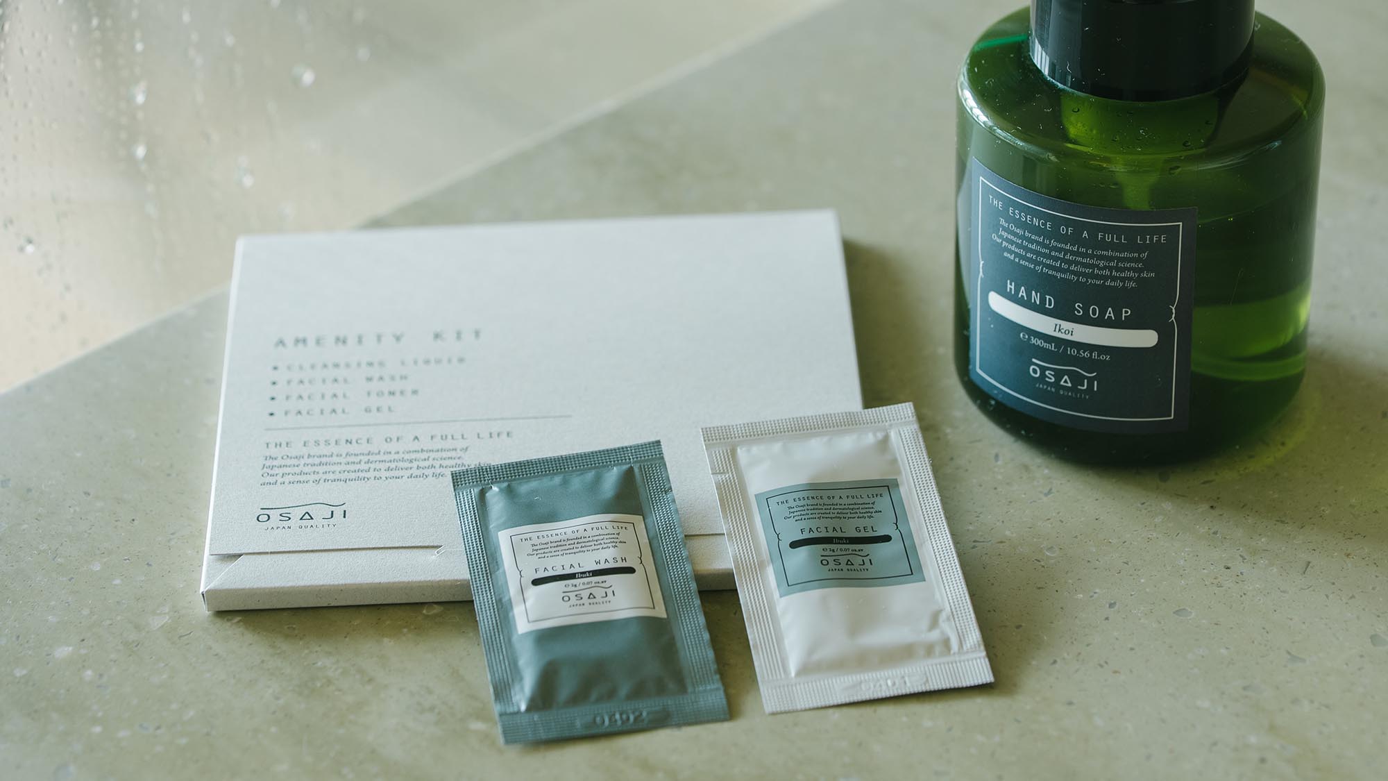 ［湖邸 -Kotei-］アメニティ「OSAJI」 自然な香りと優しい使い心地。