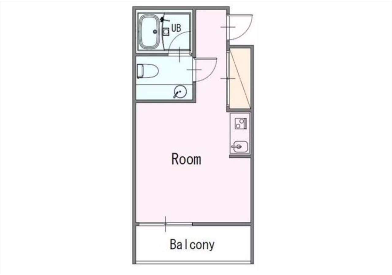 1Bed 間取り図