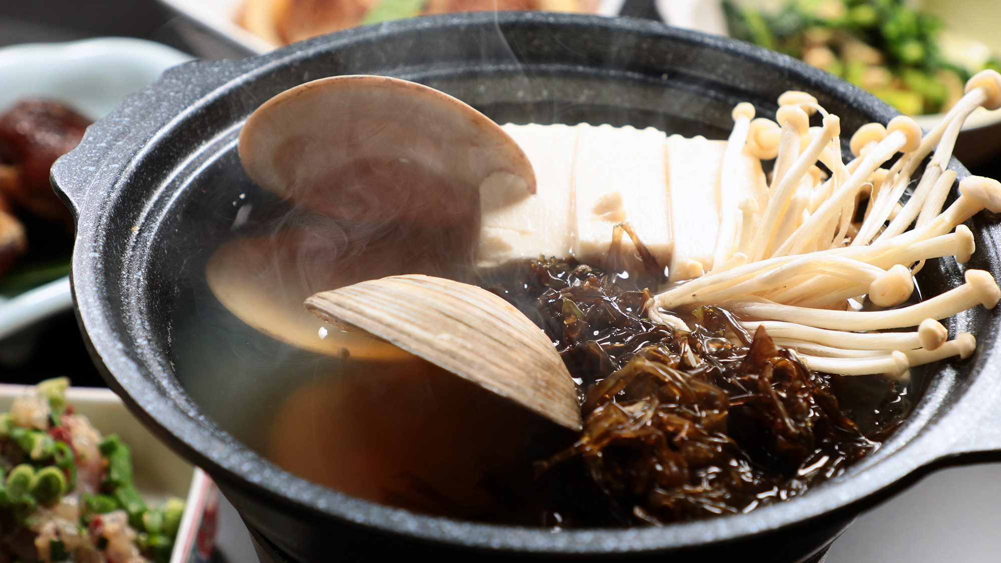 【夕食】　岩海苔鍋