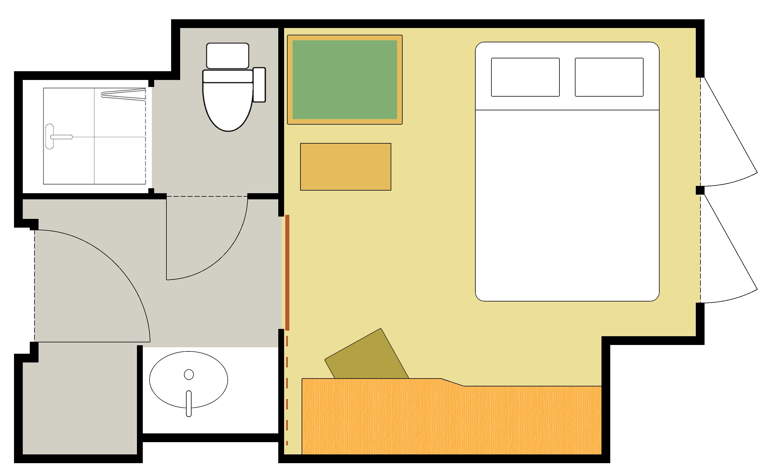 ■ダブルルーム15.0～18.5平米