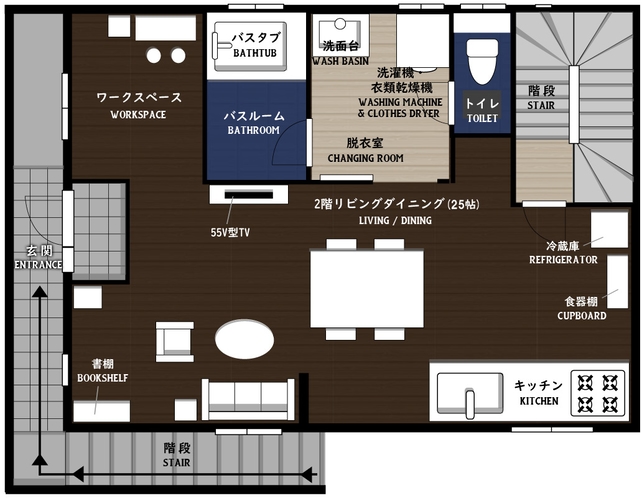 2階の間取り図