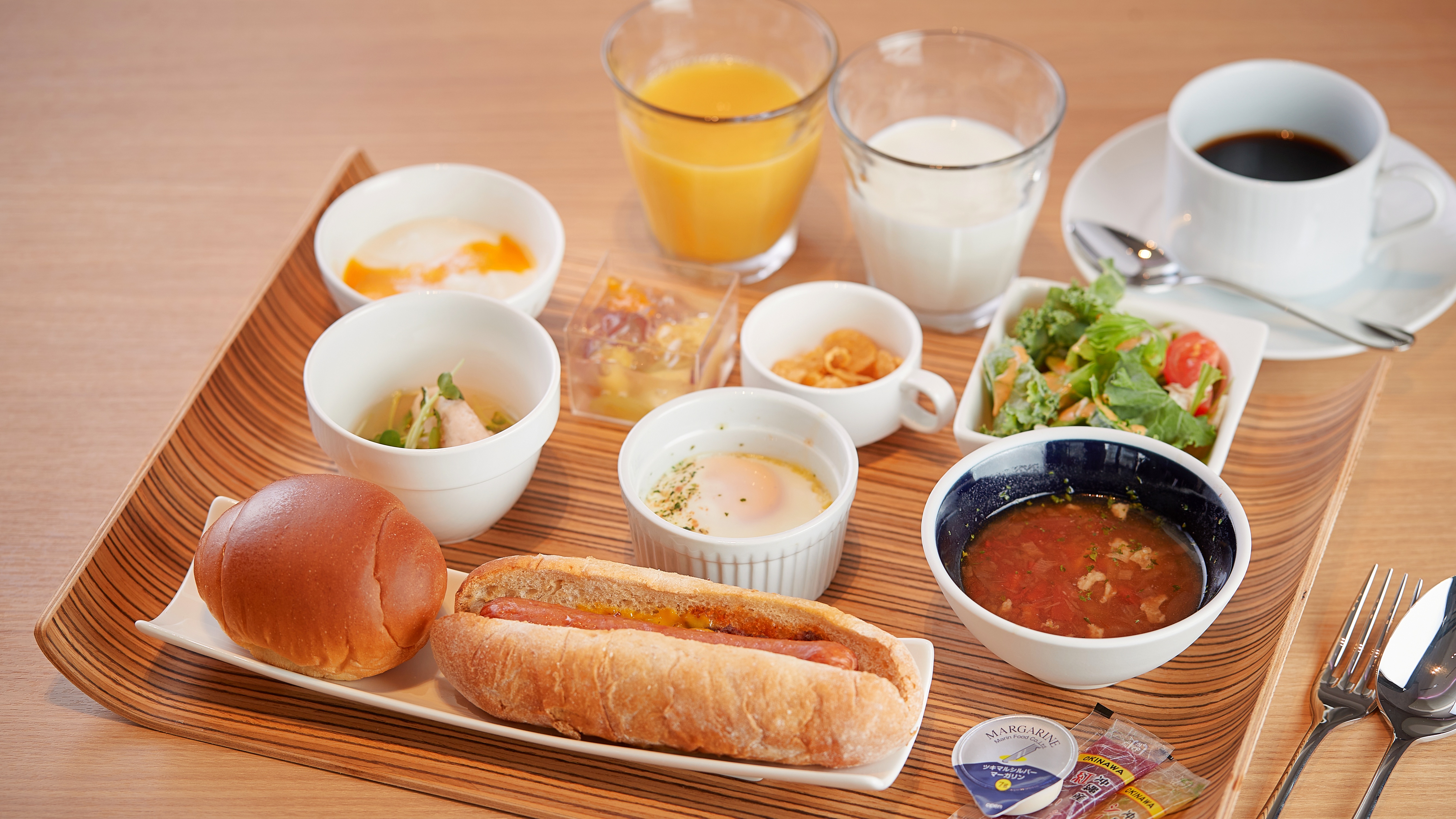 【朝食】ご年配の方でも美味しく食べられるヘルシーな洋食をプレート