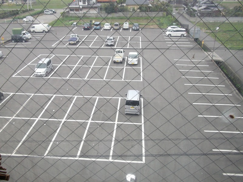 Large parking lot
