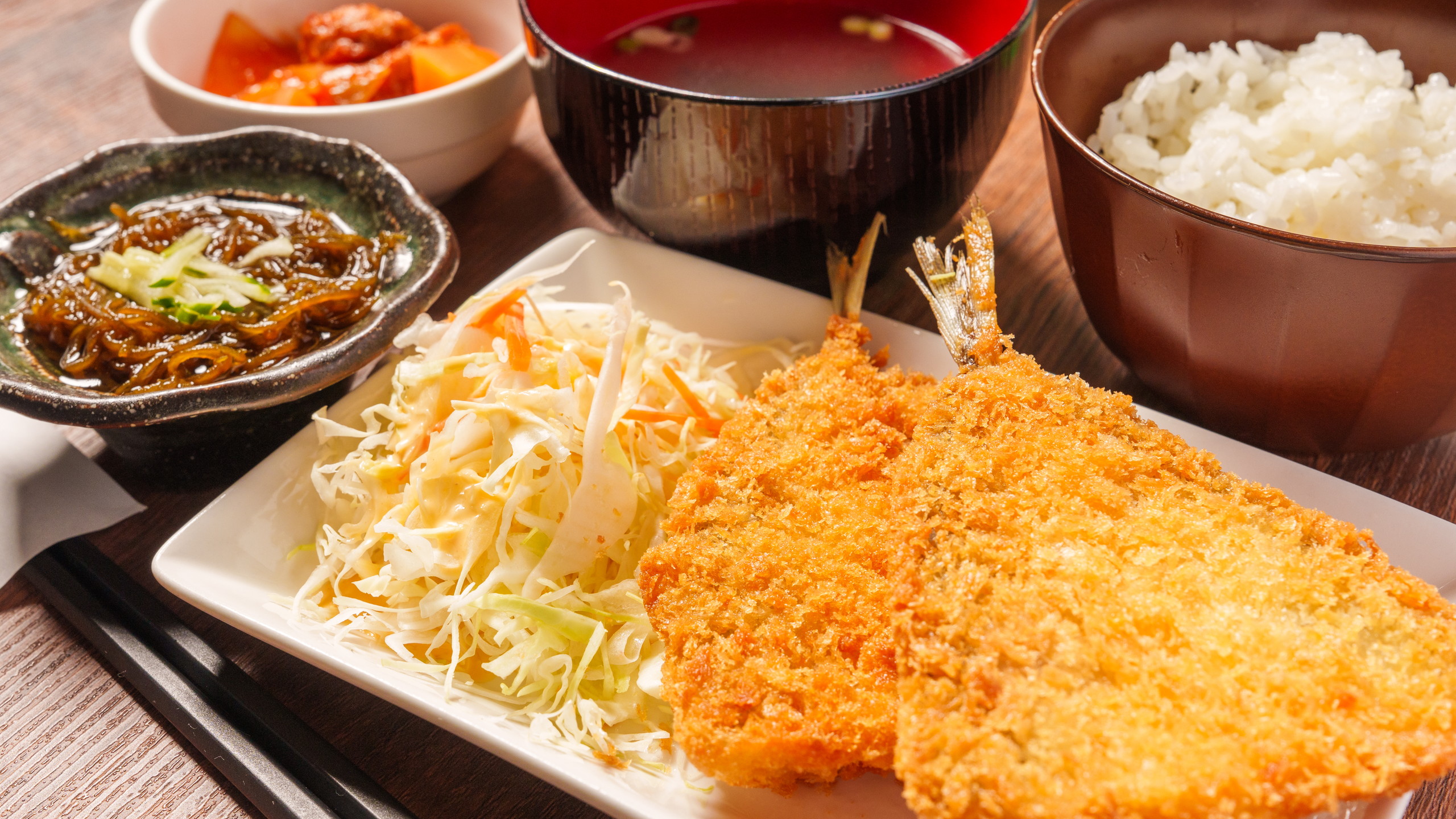 アジフライ定食