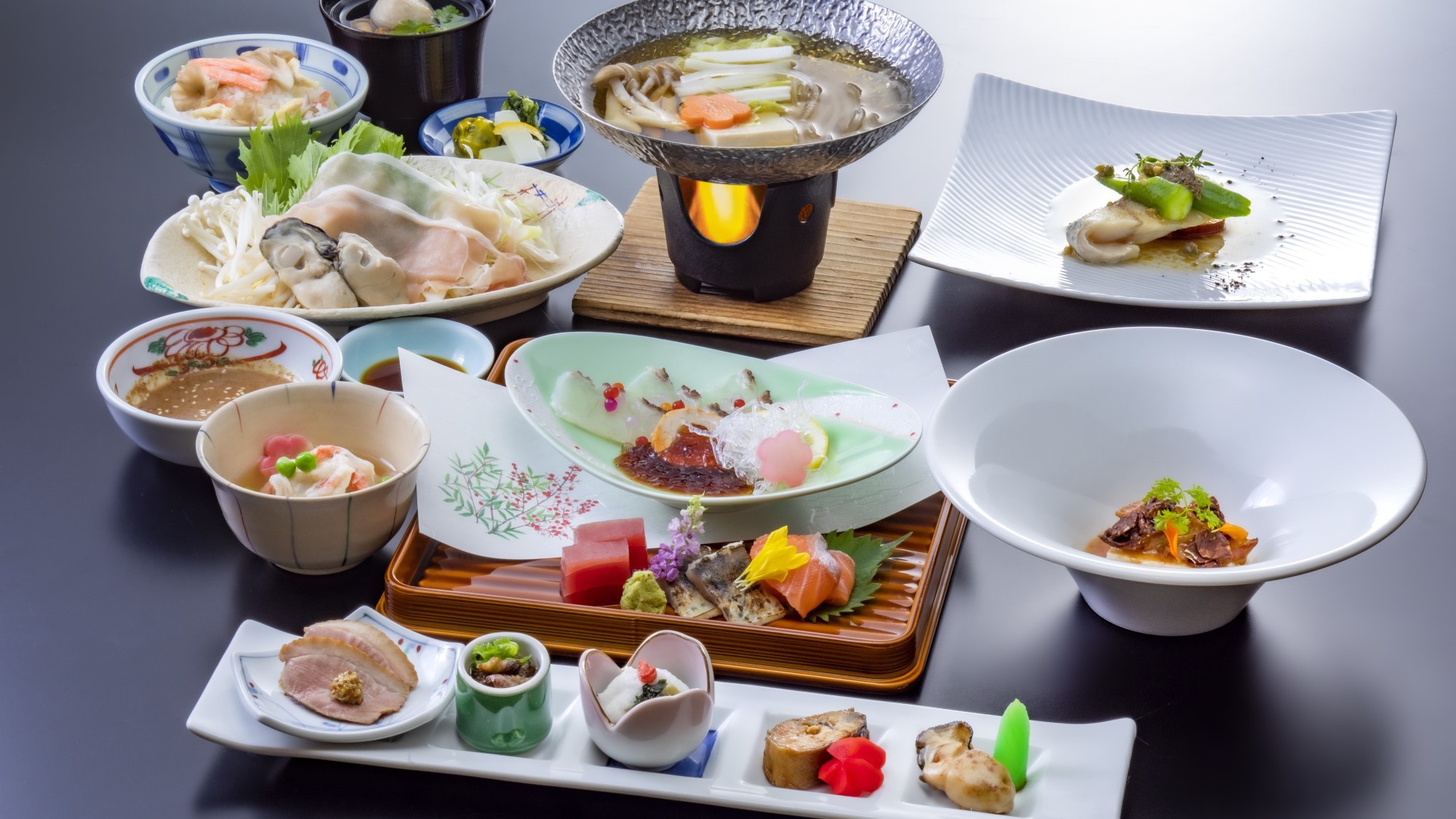 【楽天月末セール】【1泊2食◆さとやま】おいしく季節を味わう創作会席×源泉露天風呂満喫