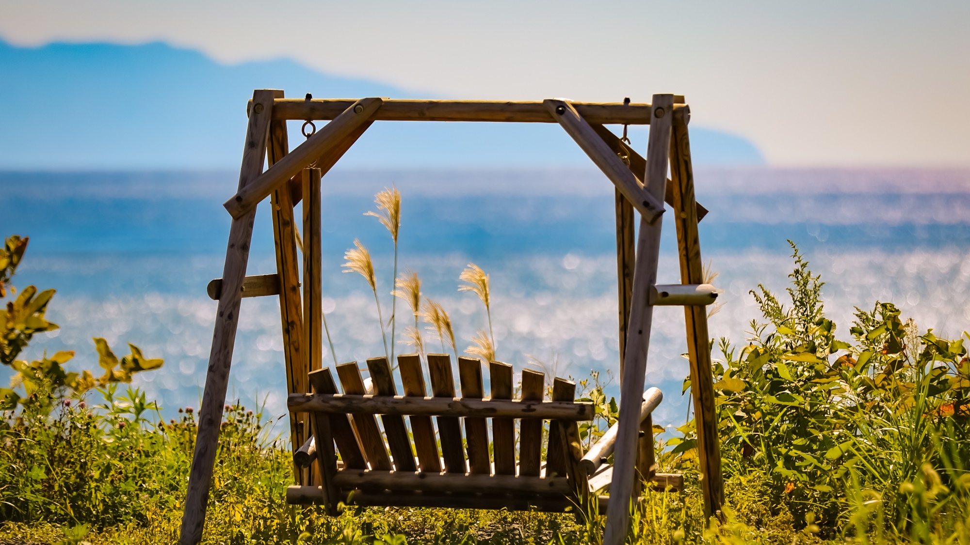 敷地内にあるブランコで日ごろの喧騒を忘れてお過ごしください