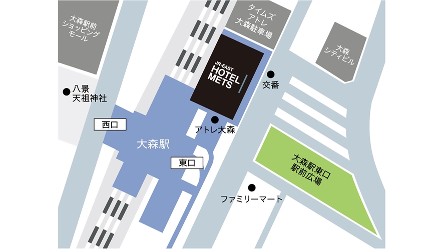 【アクセス】JR大森駅中央改札より徒歩1分