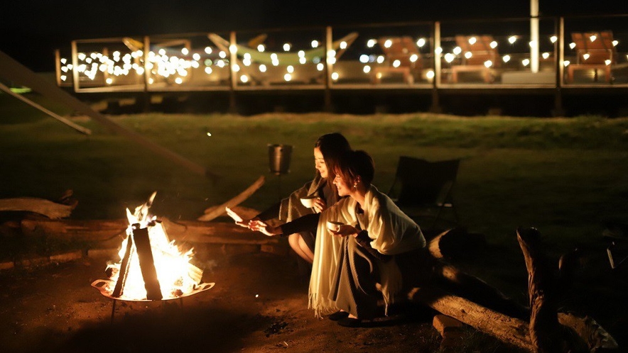 ■【無人島KUJIRA-JIMA】焚火で暖を取りながら仲間と穏やかな時間を（提携宿泊施設）
