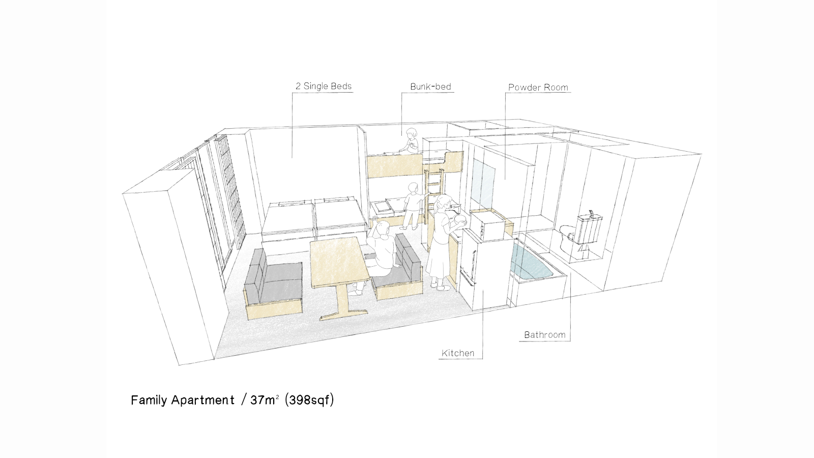 ファミリーアパートメント 間取り図