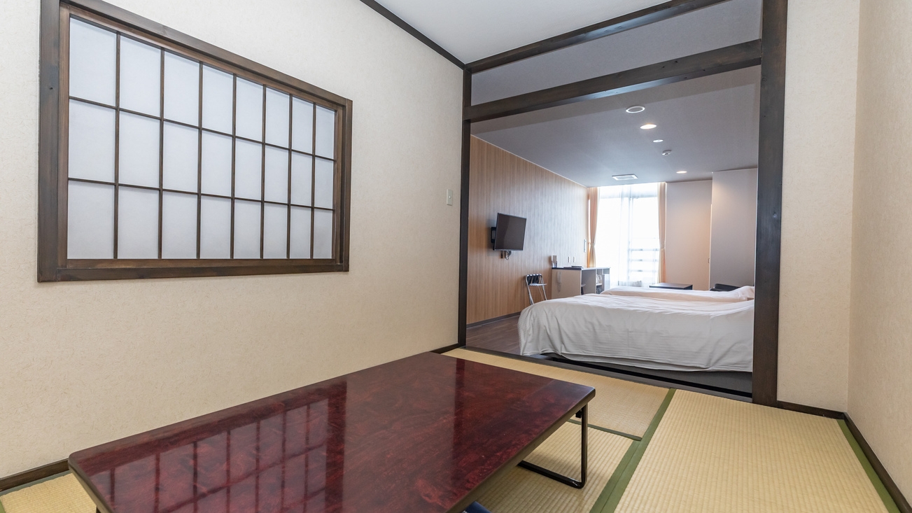 【期間限定】連泊がお得！1名様から広々和洋室をご用意します（素泊り）