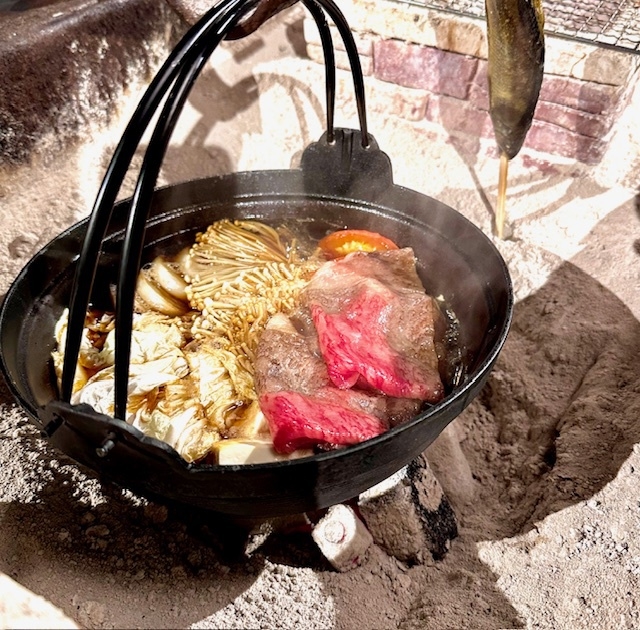 【和室2食】幻の尾崎牛を贅沢にすき焼きで。五感で楽しむ囲炉裏会席プラン