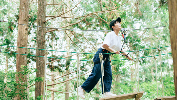 本格アスレチックが楽しめる