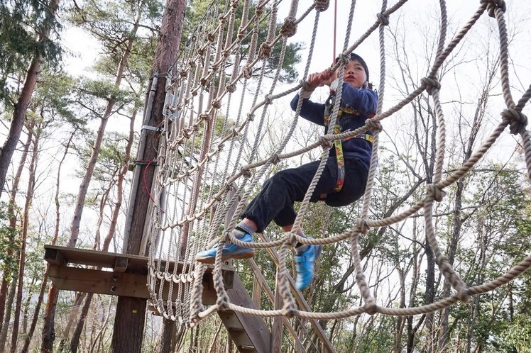 本格アスレチックが楽しめる