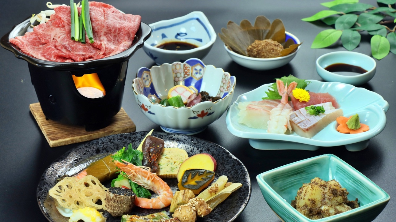 【スタンダード2食付】古民家の歴史を継承する宿で、高山展望の湯と郷土料理・飛騨牛のすき焼き風を愉しむ