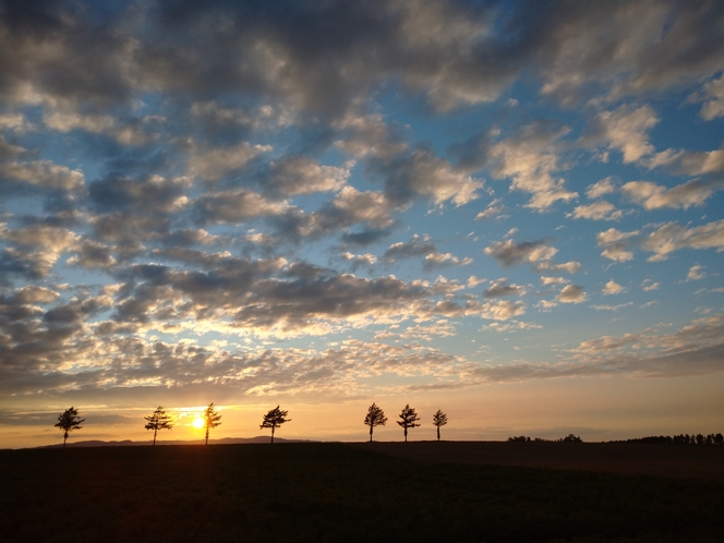 大空町メルヘンの丘　夕日