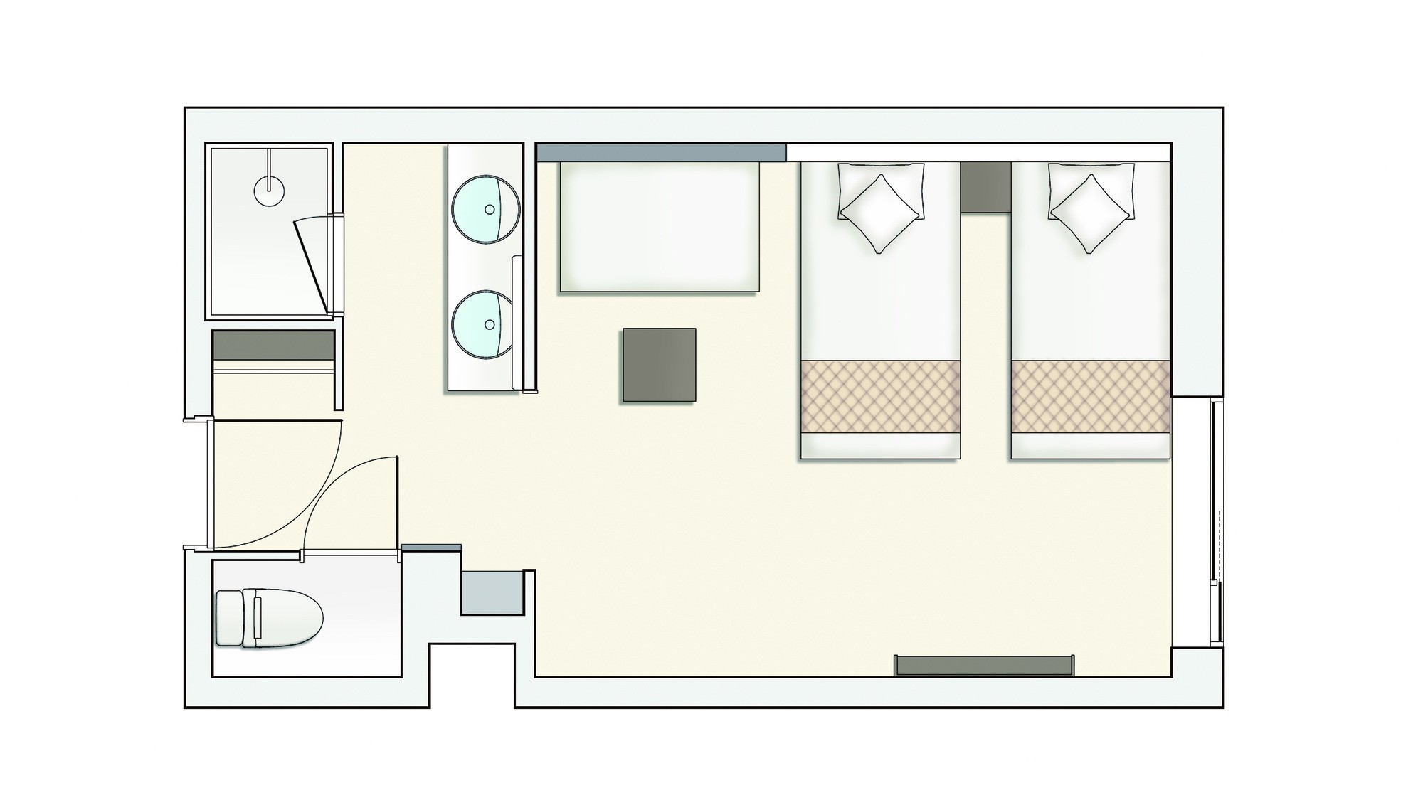 【間取り図】スーペリアツイン