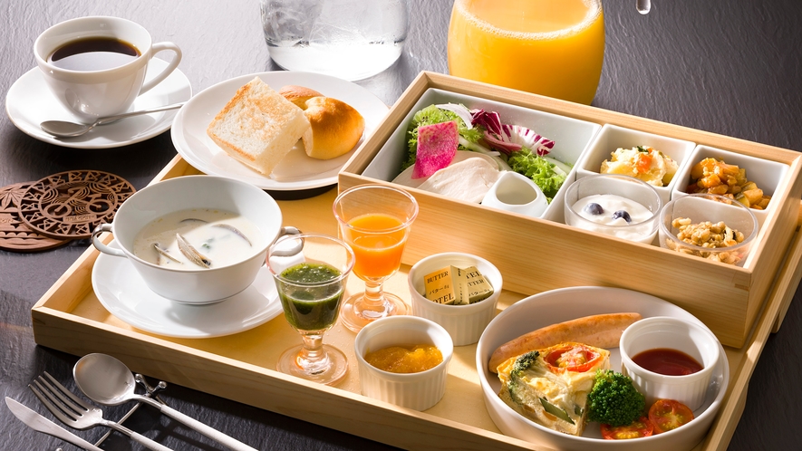 【ご朝食-モーニングボックス】広島・尾道の食材を活かした“見た目も楽しい”健康的なお料理を♪