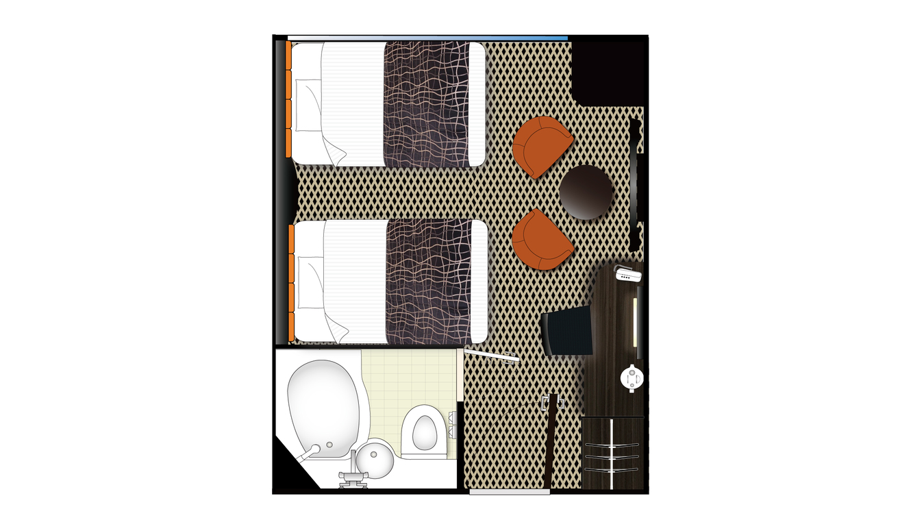 コンフォートツインルーム　レイアウト