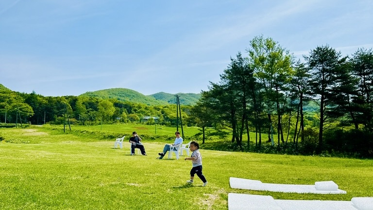 草原でゆっくり