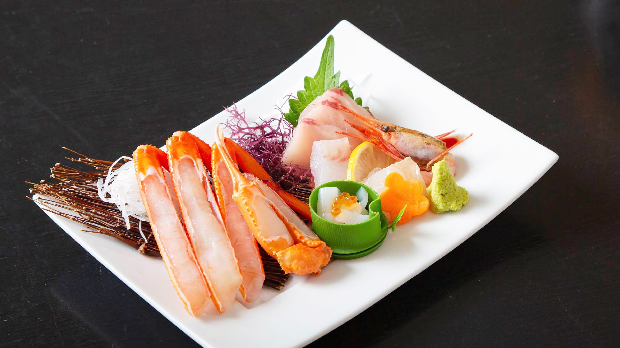 【個室食】紅蟹のお造り、焼き蟹、蟹天ぷら！◆紅ズワイを贅沢に使用したフルコース