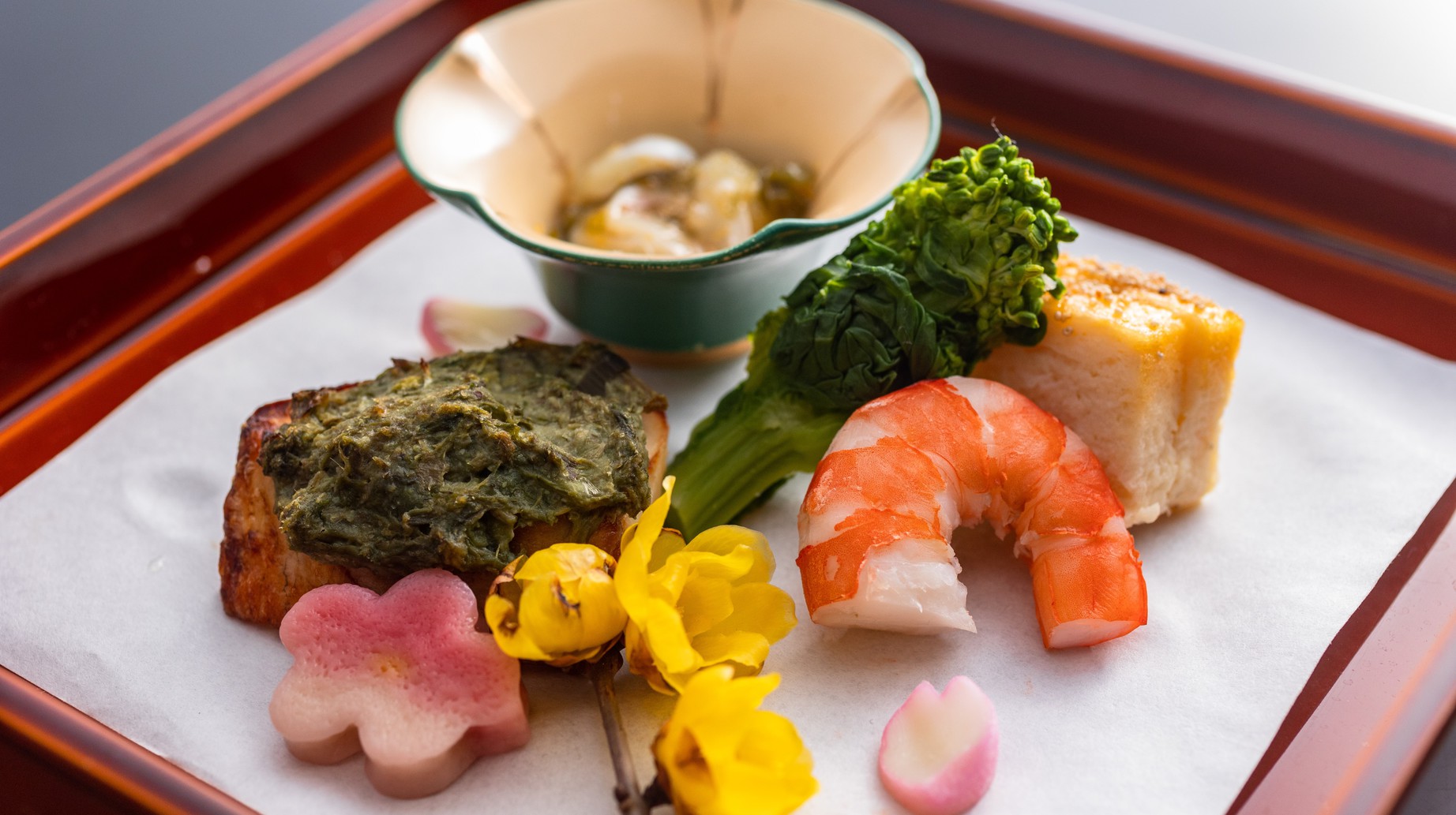 【個室食】『春の旬彩コース』和牛ミニステーキ付き