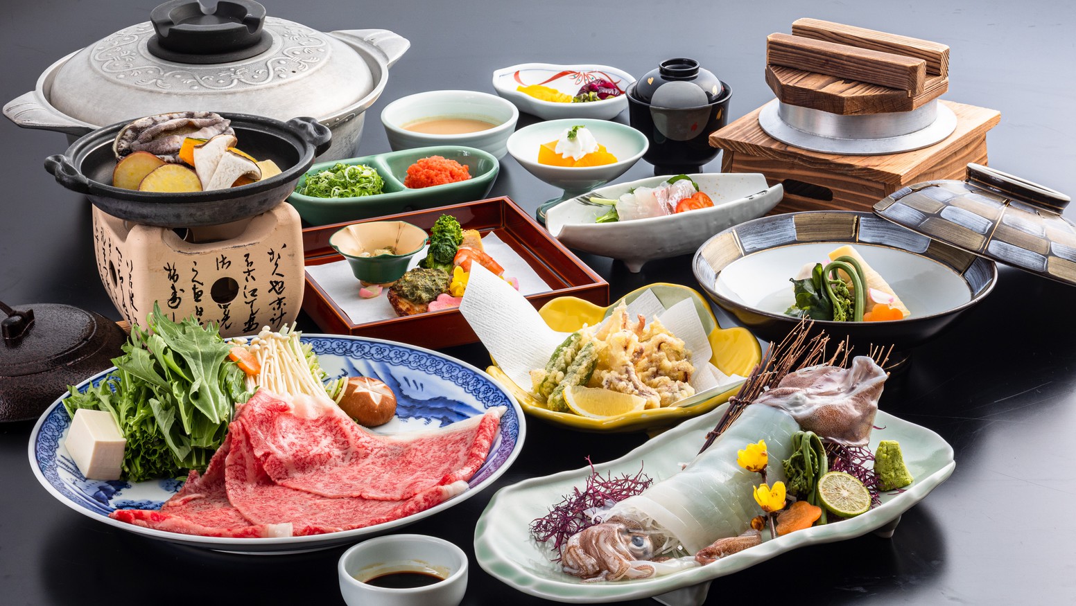 ＜11時〜14時＞【日帰り昼食プラン】『季節の朝獲れイカの姿造里コース』※乳幼児含め６名様まで可能