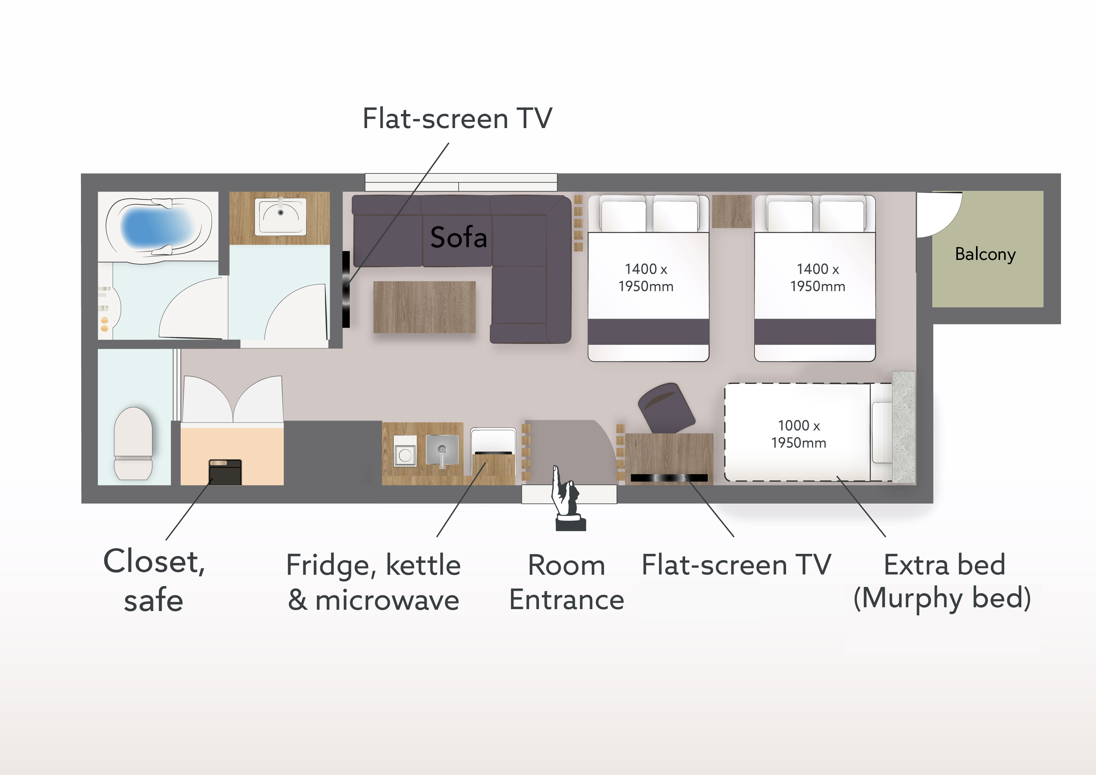 (33平米) ダブルスイート (禁煙) (1〜5名様）