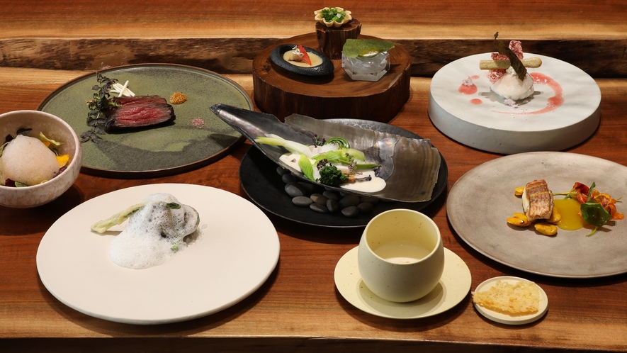 【ご夕食】2024年3～4月のディナーコース　KUNUGI(※イメージ)