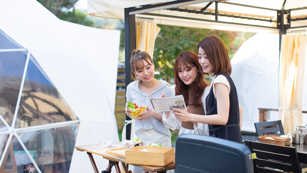 【GRAX／プレミアムBBQ】 シェフお薦めの逸品も堪能。星降る高原で極上BBQ＜大浴場OPEN＞