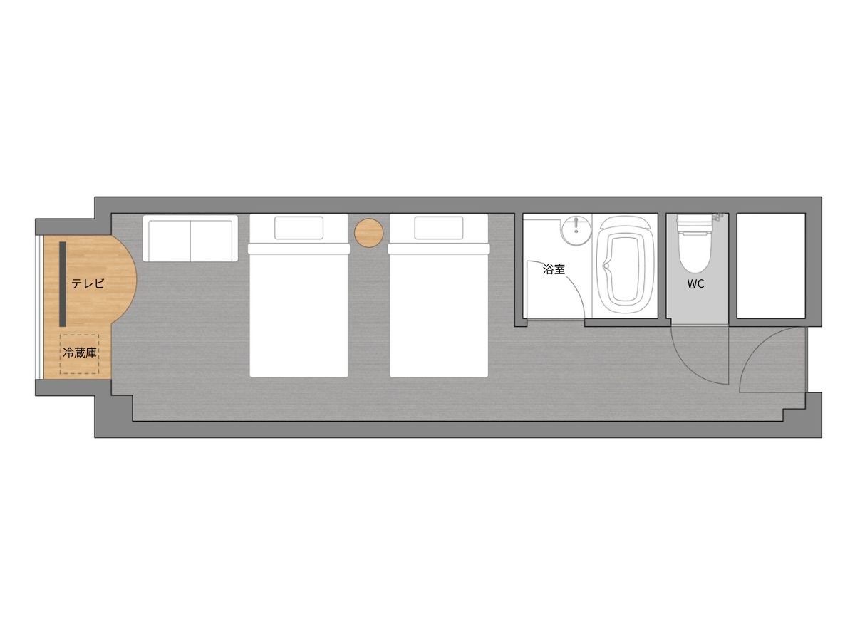 【客室一例】リラックスツインルーム（24㎡）