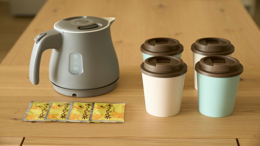 【全客室】電気ケトル／タンブラー／お茶